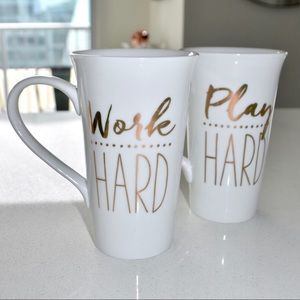 Set of 2 Mugs - Work Hard, Play Hard